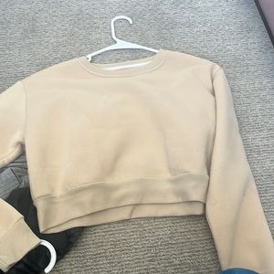 Yellow cropped sweater